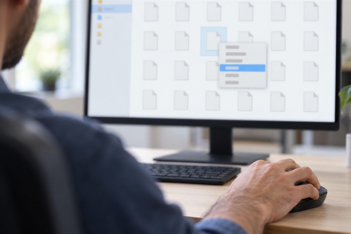 Установка шрифта в Windows: контекстное меню над файлом в папке